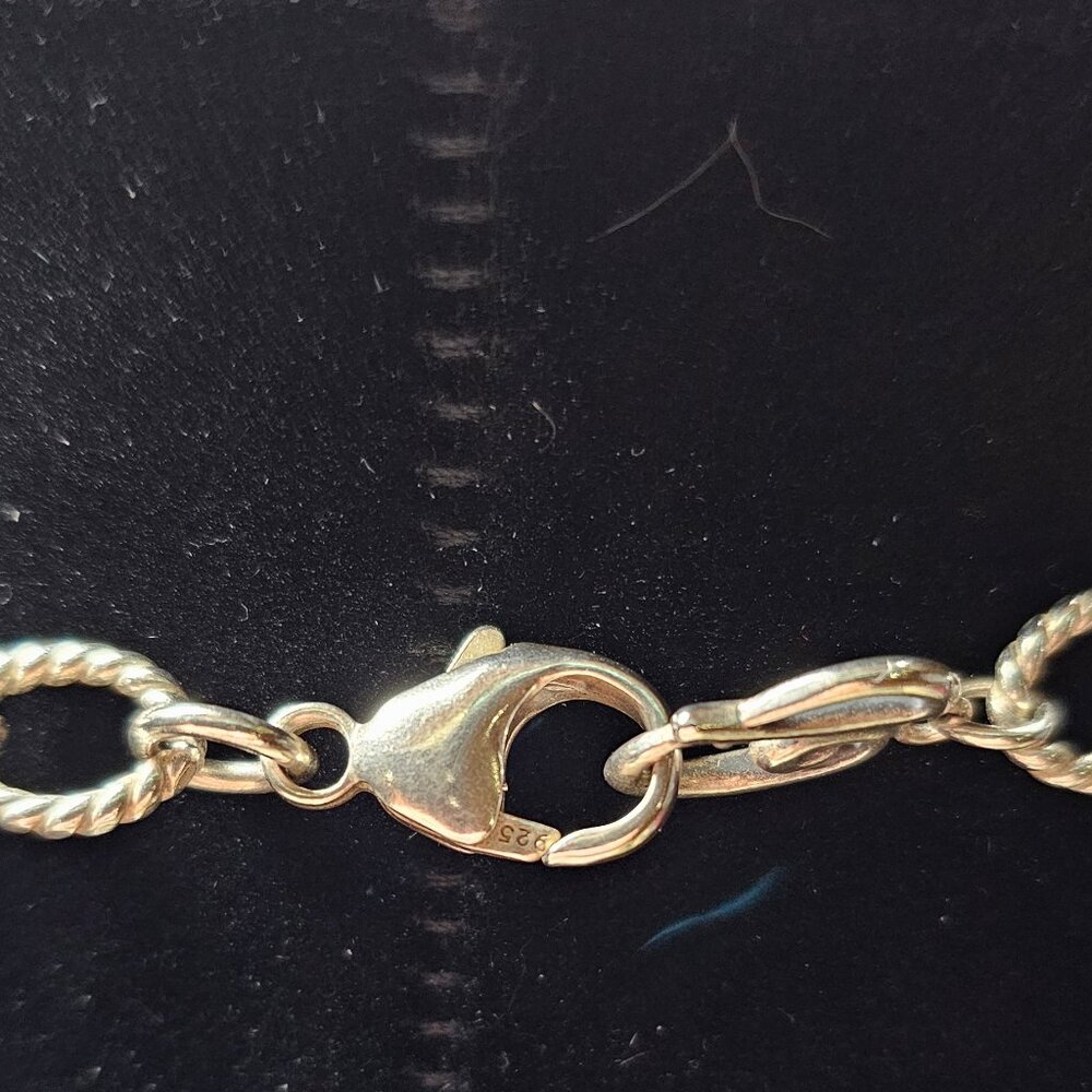 ✨ Solid 925 Sterling Silver 28” Twisted Rope Link Necklace – 42g ✨ - Picture 5 of 8